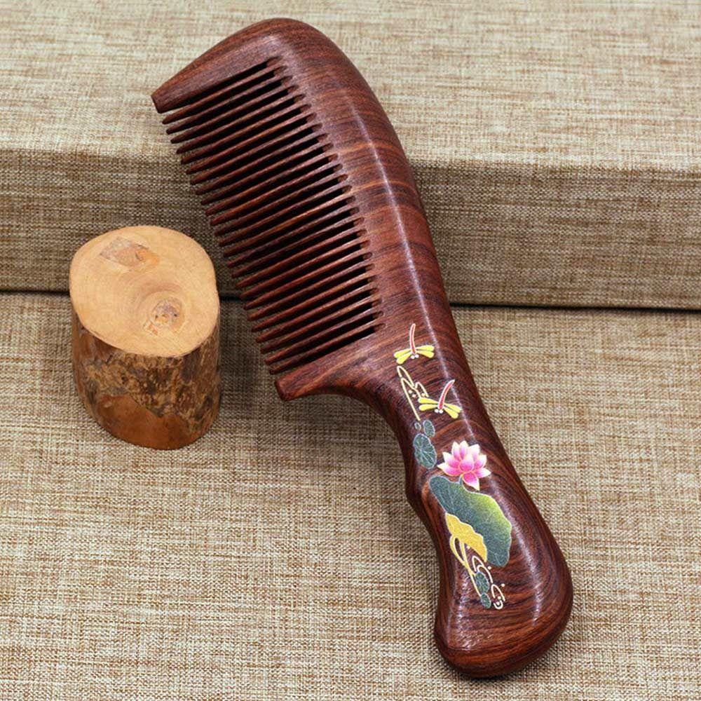 Массаж головы, расческа для волос, нежная расческа из сандалового дерева, расческа для бороды, инструмент для ухода за волосами, аксессуары для красоты