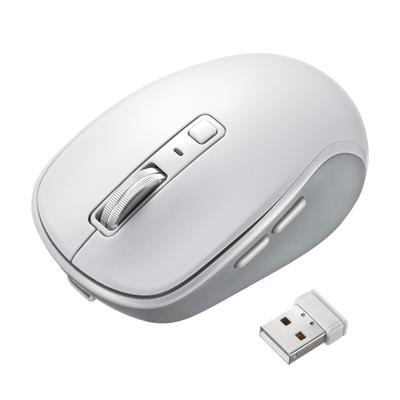 Sanwa поставляет бесшумную беспроводную мышь Bluetooth 5 (Перезаряжаемый, Кнопочный, Белый) MA-WBBS519W