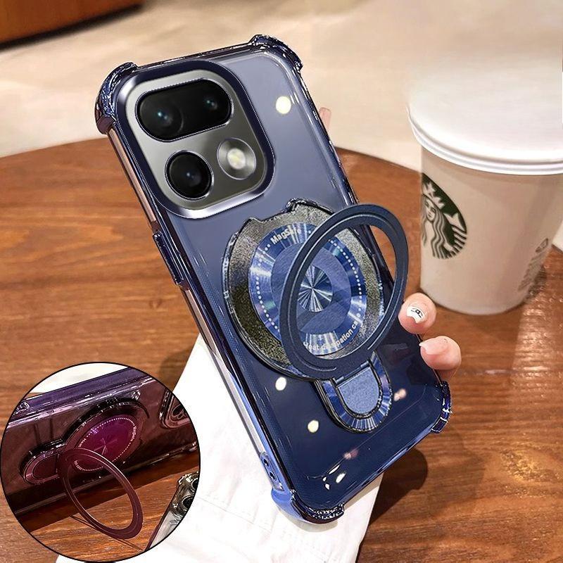 Чехол для Realme 16 Pro Plus Модный Высококачественный Подушка Безопасности Противоскользящий Магнитная Подставка Чехол Для Realme16 Pro Ударопрочный Funda