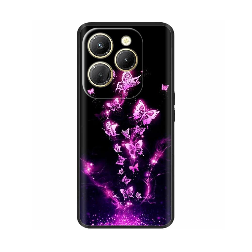 Для чехла Infinix Hot 40 Pro Ударопрочный Силиконовый Мягкий Чехол для Телефона Задняя Крышка для Infinix Hot 40 Pro Hot40 40i Hot40i Чехлы Fundas
