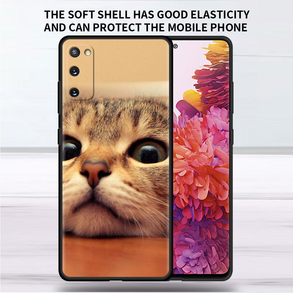 Мягкий чехол для Samsung Galaxy Note 20 Ultra 10 Plus Lite A50 A70 A20 A40 A20e 9 8 A60 A10e Funda, чехол для телефона, милый чехол с изображением кота Aniaml