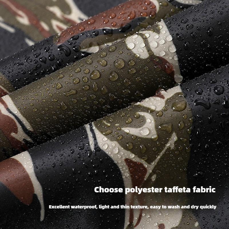 Водонепроницаемый дождевик с капюшоном и узором из листьев, мужское дышащее пончо для активного отдыха