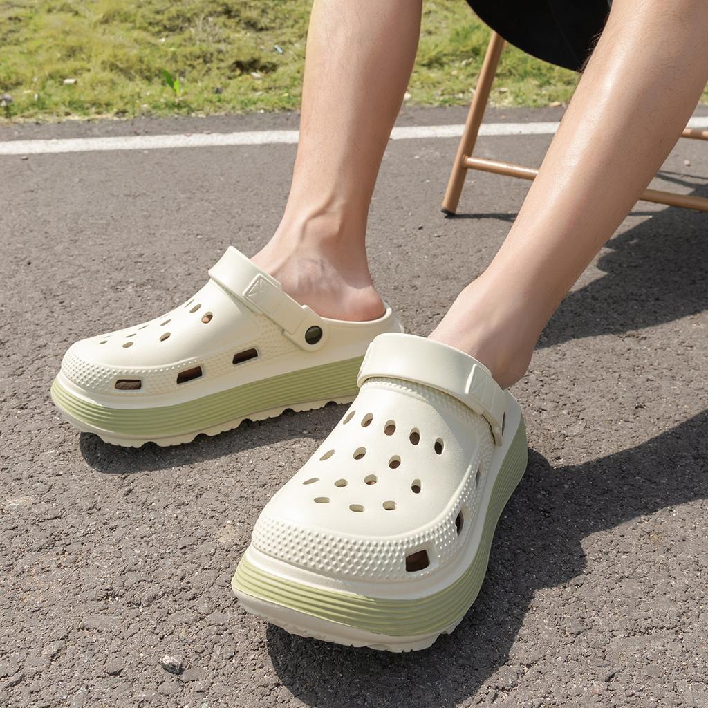 Platform Women Clogs Shoes Summer Beach Thick Bottom Sandals Fashion Comfortable Clogs Indoor Outdoor Men Hole Shoes