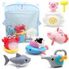 CORPER TOYS Bath Bathroom Water Play Set with Bubble Blowing Crab Bubble Swimming Storage Boys and Christmas Gift Toy, Machine, Toy, Bag, Girls,