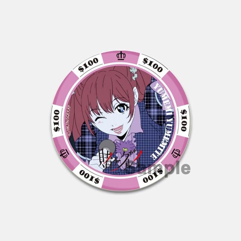 58 мм аниме манга KAKEGURUI брошь 58 мм круглая булавка для лацкана нагрудник Yumeko Jabami мультфильм косплей значок для одежды декор рюкзака подарки