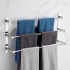 Rustproof Stainless Steel Three Stagger Layers Towel Holder Bars Bathroom Accessories Towel Rack Shelf