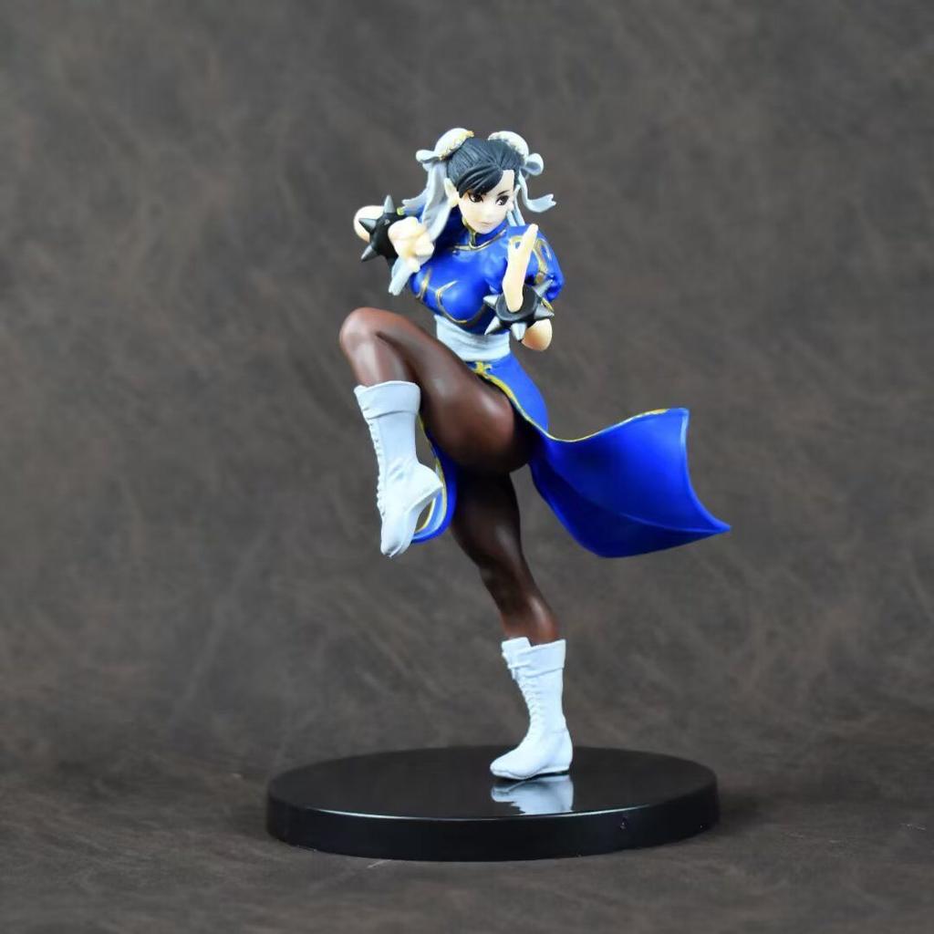 18CM Anime Street Fighter Chun-Li Figure Standing Model Toy Gift Collection Fighter Action Figure Game Character PVC