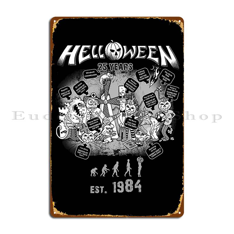 Helloween Is A Power Metal Classic Metal Plaque Poster Party Cinema Designs Club Painting Tin Sign Poster