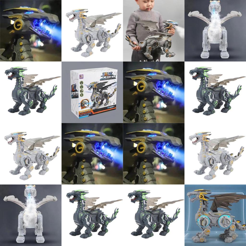 Большая игрушка динозавр Электрический Дракон с распылением для мальчиков