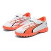 Puma Ultra Play 5 Sports Comfort Low Top Kids Football Shoes Kids Football Shoes White Orange 107537-01