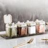 Household Moisture-proof Seasoning Combination Set Glass Pot Kitchen MSG Chicken Sealed Seasoning Box