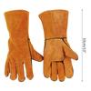 Welding Gloves Heat/Fire Resistant Gloves Durable Leather Gloves for BBQ,Oven Furnace, Fireplace Stove and More