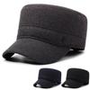 Autumn Winter Men's Flat Hat Winter Middle-Aged and Elderly Outdoor Cycling Cold-Proof Ear-Protection Warm Cap Dad Velvet Cap