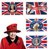Queen 70th Anniversary Elizabeth Ii Flag Union Jack Tapestry Premium Quality Polyester Material 90*150cm