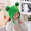 Funny Big Frog Eyes Cartoon Plush Hat Toy Green Headgear Cosplay Cap Cap Casual Festival Ears C P1Z8