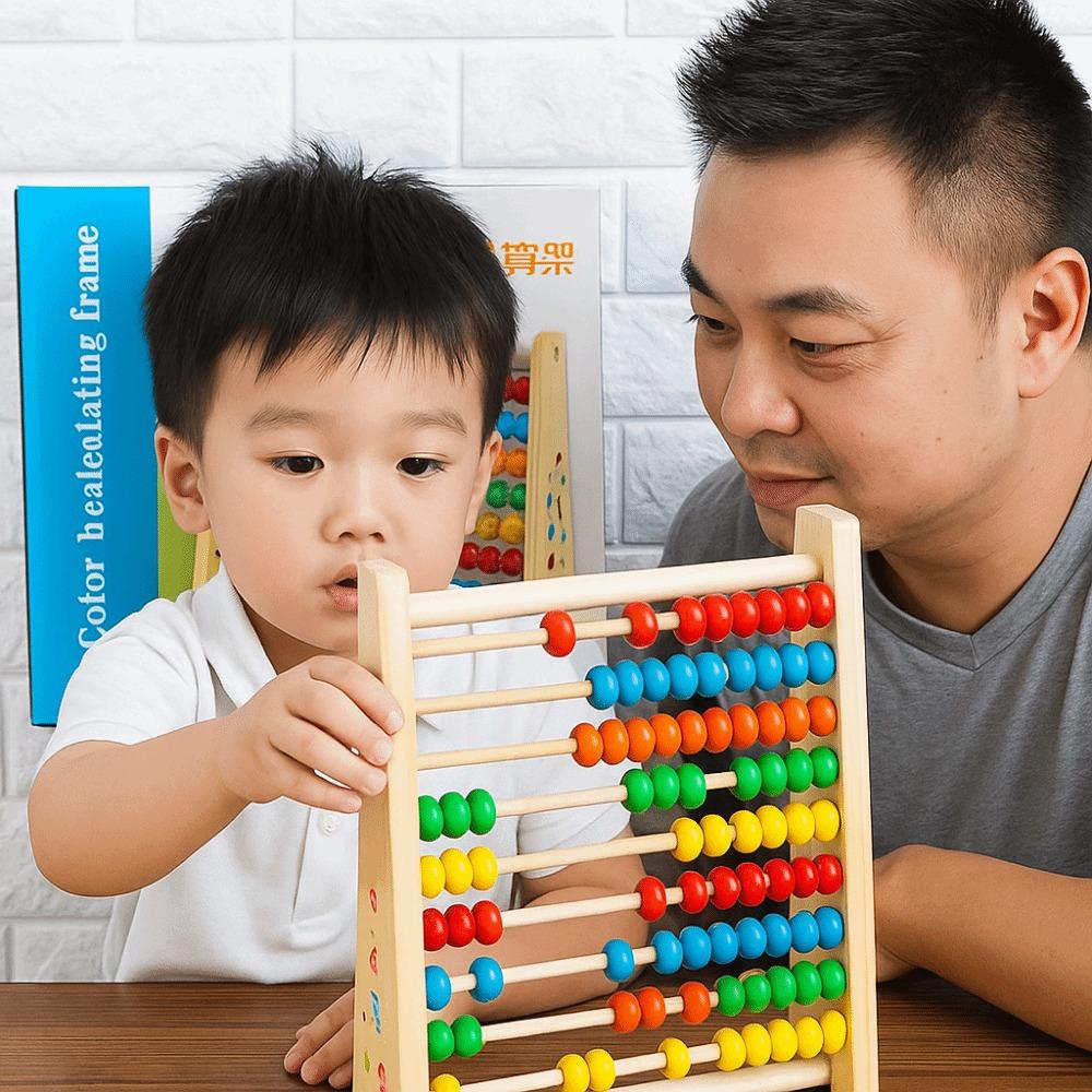 Wooden Learning Mathematics Tool Intelligence Development Children Toys 3-6 Year Olds