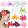 6PCS Hawaiian Artificail Orchid Hair Clips Summer Beach Hairpins Bohemian Flower Barrettes Hair Accessory for Women and Girls