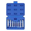 10Pcs Tap Extractor High Speed Steel Broken Head Screw Remover Set Kit with Storage Box