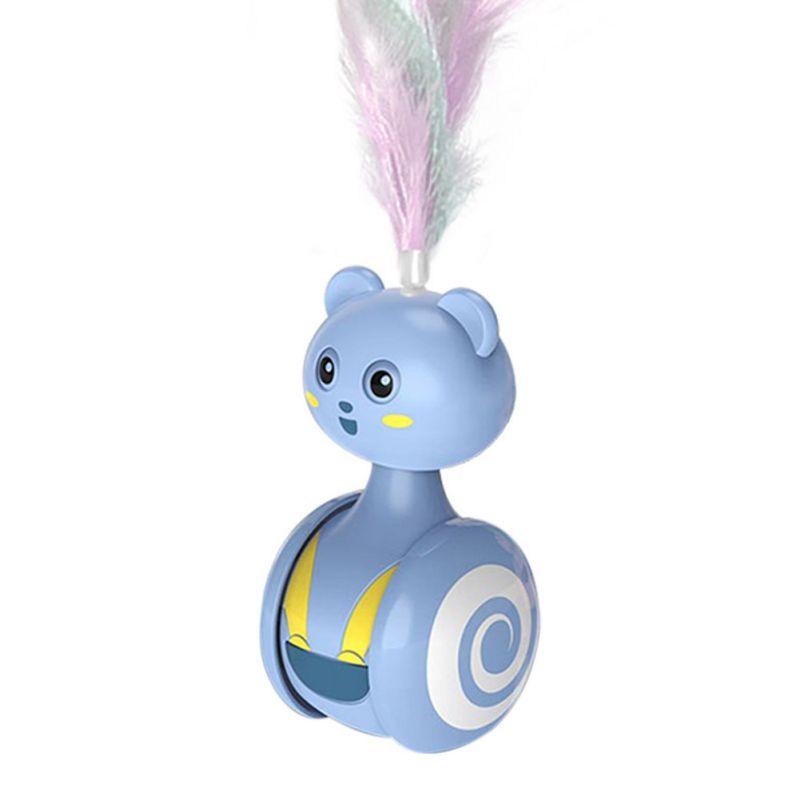 Интерактивные игрушки для кошек с перьями, качающиеся игрушки для кошек, забавные игрушки для балансировки и погони за машинками, игрушки для кошек, дрессировка кошек, принадлежности для кошек