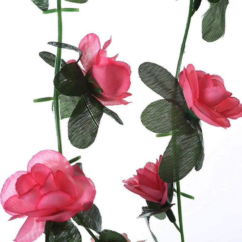 45 Flowers 7Ft Artificial Silk Rose Flower Hanging Garland Vine Wedding Decor UK
