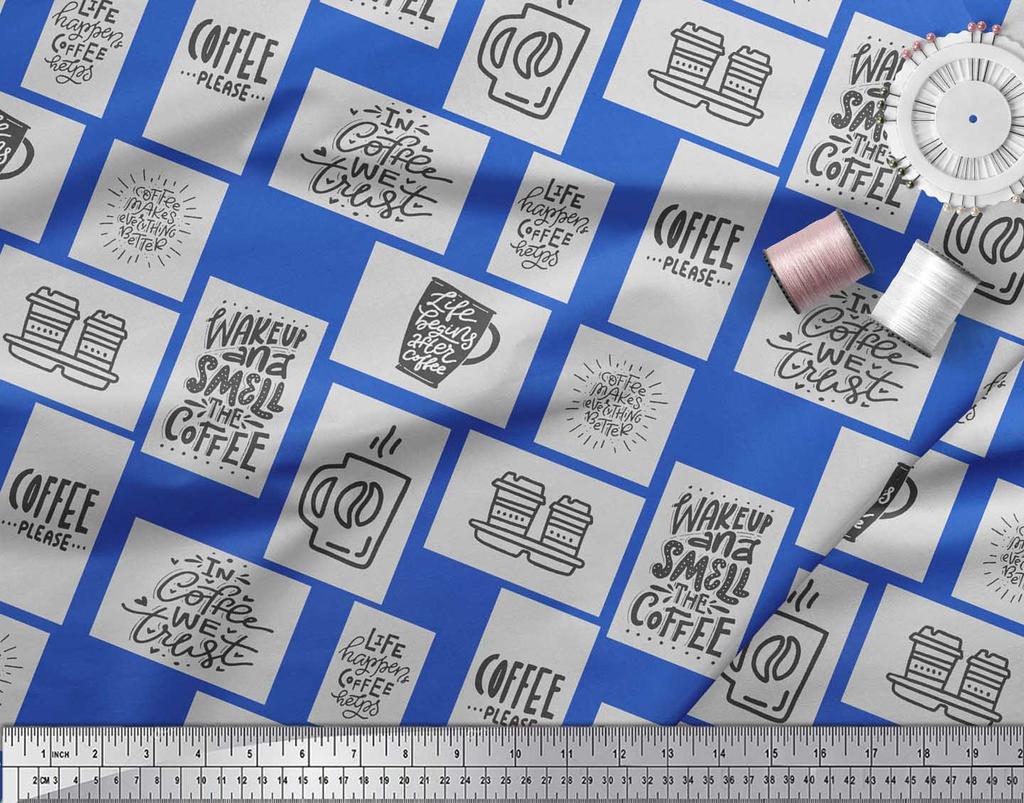 Soimoi Синяя японская креп-сатиновая ткань цвета кофе. Пожалуйста, напечатайте текст на ткани по метрам, 42 дюйма