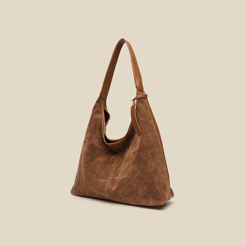 Большая вместительная сумка, замшевая сумка на плечо, популярная сумка-ведро для поездок на работу, сумка через плечо с широким ремнем