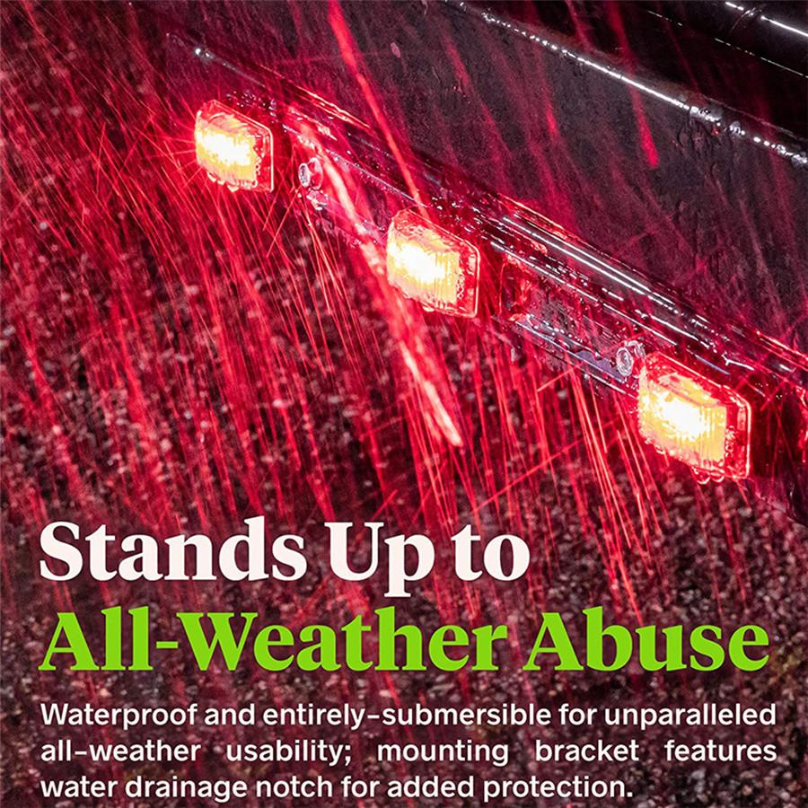 14" Боковой габаритный фонарь для грузовика и прицепа, красный светодиодный фонарь, световая полоса, лампа, водонепроницаемый