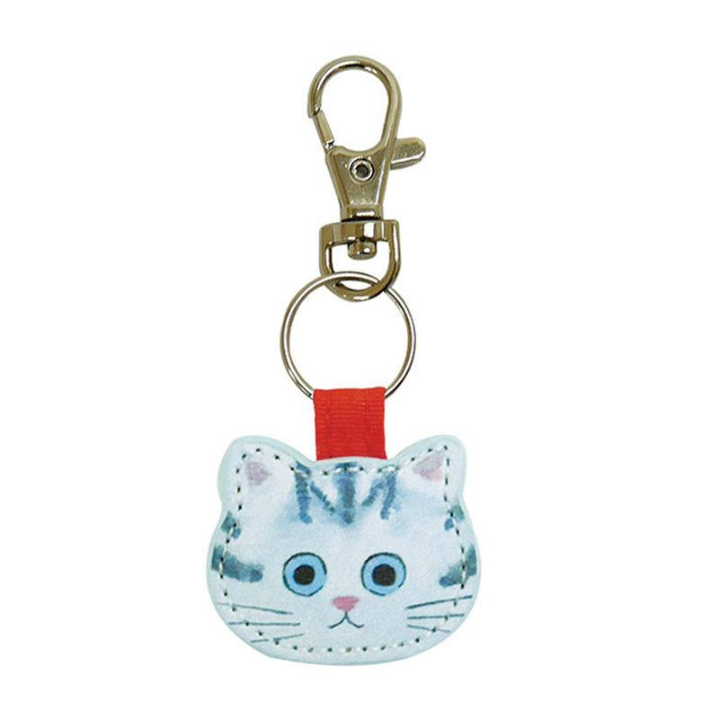 1PC Japanese Cute Cartoon Pendant Kitty Series Keychain Leather Keyring Metal Decorative Bag
