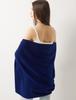 Women's Cozy Wool Shawl - Solid Color Knit for Autumn & Winter