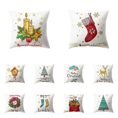 Рождественские украшения Рождественская тема Печатный узор Чехлы для подушек Домашняя гостиная Украшение дивана Подушка Наволочка