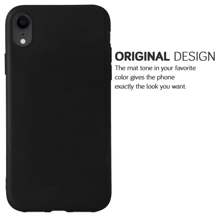 Protection for iPhone XR Slim Flexible Silicone Case Cover Black