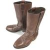 Authentique Dette De Gardtam Handmade All Leather Long Boots 22-22.5 Brown Jockey Western Riding(USED)
