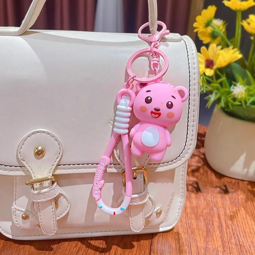 Украшение для ключей Мультяшные куклы Подвеска Животное Автомобильный брелок Изысканный брелок в виде медведя Kawaii Подарки