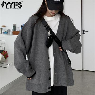 Женская мода повседневная осень-зима однотонный принт длинный рукав V-образный вырез свитера