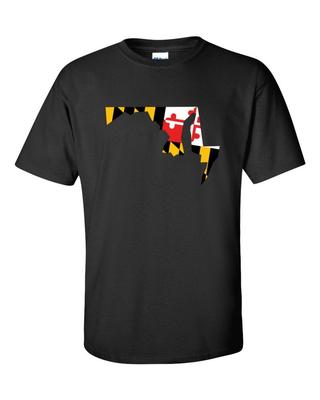 Maryland Flag Map T-shirt
