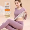 "Seamless Women's Thickened Thermal Underwear Set - Plus Velvet, Autumn/Winter 2-Piece Bottoming Shirt and Pants"