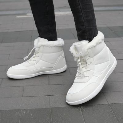 Женские зимние сапоги для снега с меховой подкладкой, ботинки для босиком, широкая носочная часть, ботильоны, ботинки для ходьбы, уличная обувь с плюшевым хлопком