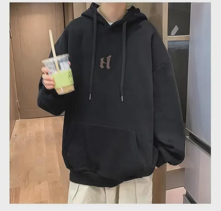 Мужская японская толстовка с капюшоном Cityboy — стильный плотный свободный крой для весны и осени