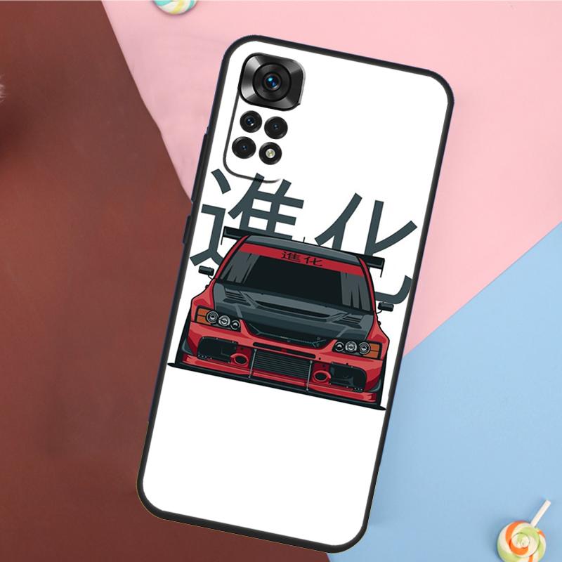 Чехол для телефона JDM Car Evo для Xiaomi Redmi Note 14 13 Pro 12 11 9 10 9S 10S 11S 12S Redmi 14C 10C 12C 13C