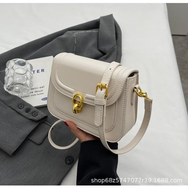 Retro fashion small bag women's 2025 autumn/winter new simple texture small square bag fashion niche Korean shoulder bag