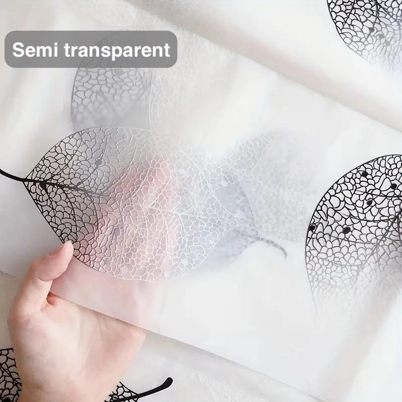 1pc Lightweight Shower Curtain Liner with Hooks, Plastic Leaf Waterproof Bathroom Curtain Liner, Bath Curtain for Bathtub Decor