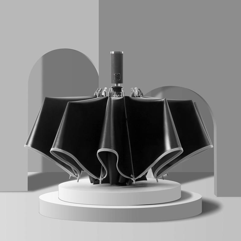 10 спиц зонт от солнца из виниловой ткани с обратным сложением, цветовая схема ручки, трехсложный зонт