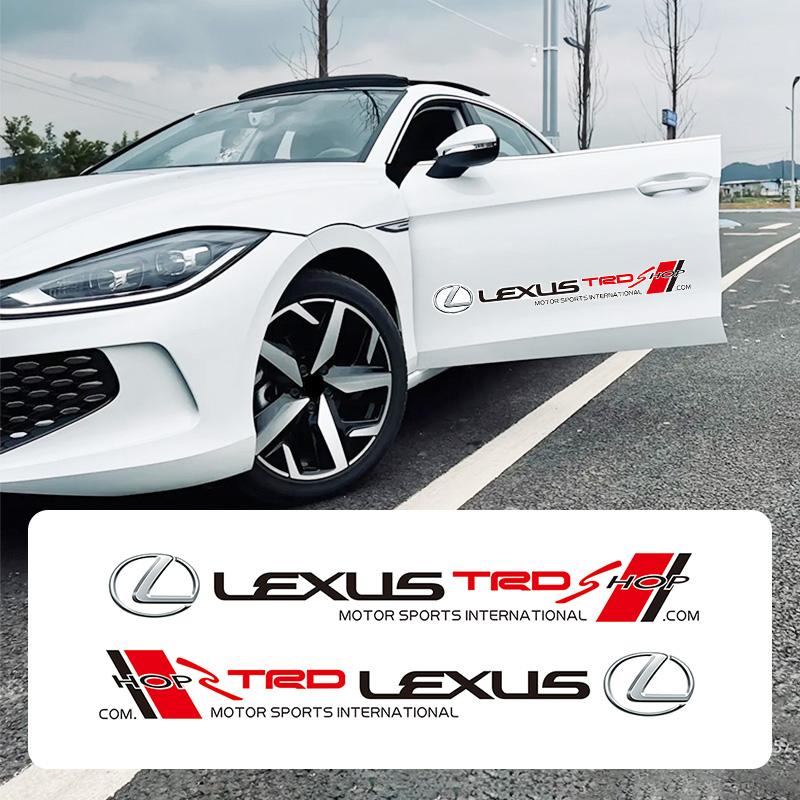 2Pcs Car Body Decal Styling Auto Door Sticker Accessories For Lexus F-SPORT ES RX NX LS UX LM LX GX LC RZ IS CT GS RC HS SC TX
