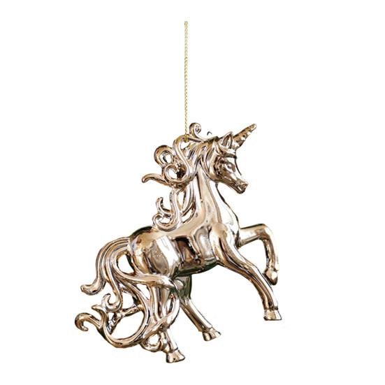 Рождественские украшения Пластиковые блестящие золотые Снежинка/Олень/Ангел Подвесные украшения для рождественской елки