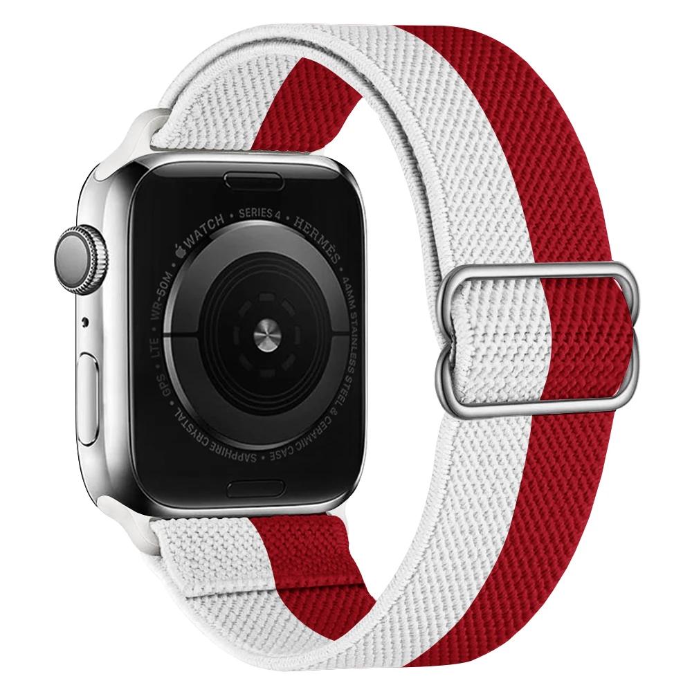 Ремешок-скранчл для Apple Watch Band 49мм 44мм 40мм 38мм 42мм Эластичный нейлоновый браслет IWatch Series Ultra 3 6 Se 7 8 9 45мм 41мм
