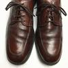 60s-70s Vintage Leather U-Tip Business Shoes Size 9D 26.5-27.0 Brown USA Made(USED)