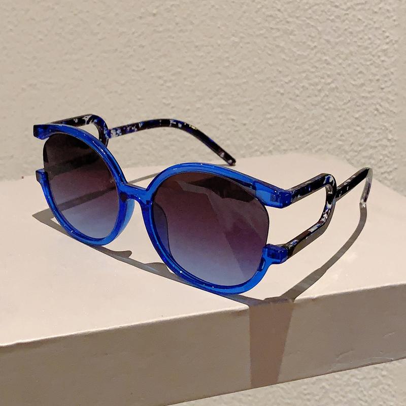 Y2K Модный Дизайн Оттенки Оверсайз Круглые Декоративные Женские Солнцезащитные Очки Уличный Бренд Путешествия Походы Солнцезащитные Очки