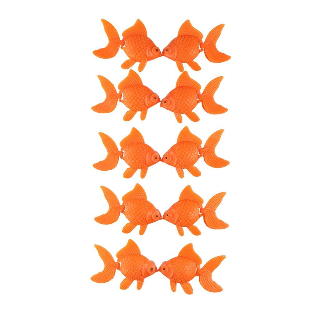 10pcs Lifelike Realistic Goldfish Simulation Moving Goldfish Artificial Fish Aquarium