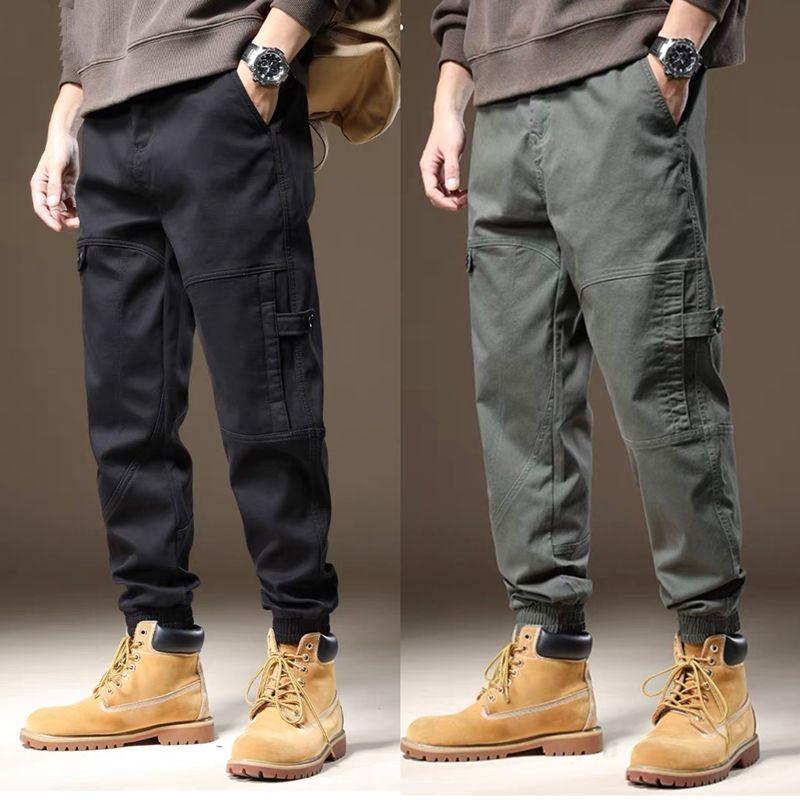 2024 новые мужские осенние и зимние плюшевые и толстые свободные теплые повседневные брюки большого размера, брюки-карго