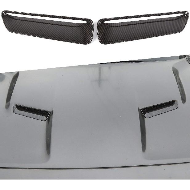 JeCar Carbon Fiber Hood Scoop Vent Inserts Trim for 2015-2024 Dodge Challenger Exterior Accessories